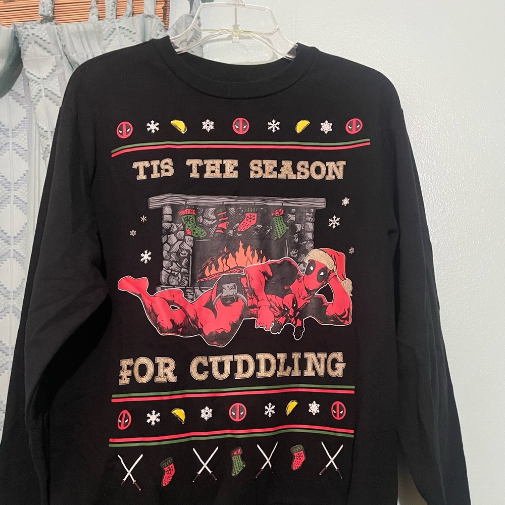 Ugly christmas sweater deadpool marvel crewneck